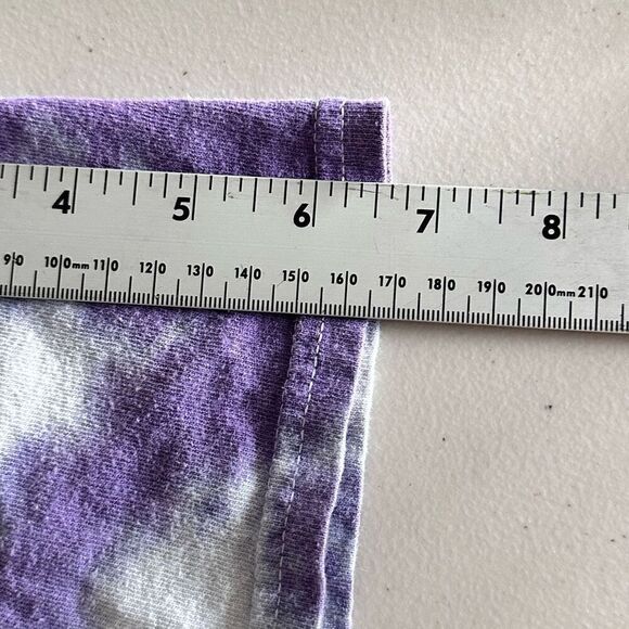 Flintstones Tie Dyed SS T-Shirt‎ Unisex M/L Purple White 80s Cartoons - Picture 5 of 7